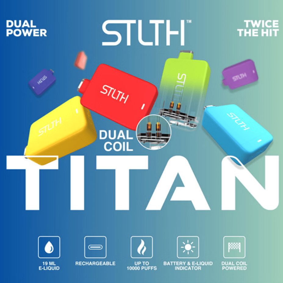 STLTH Titan 10K Disposable Vape-Double Berry Twist Ice 19ml / 20mg Okotoks Vape SuperStore Okotoks Alberta