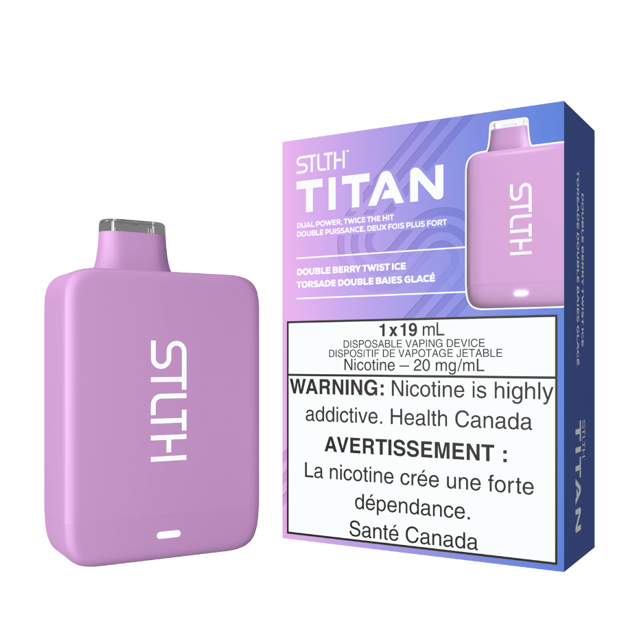 STLTH Titan 10K Disposable Vape-Double Berry Twist Ice 19ml / 20mg Okotoks Vape SuperStore Okotoks Alberta