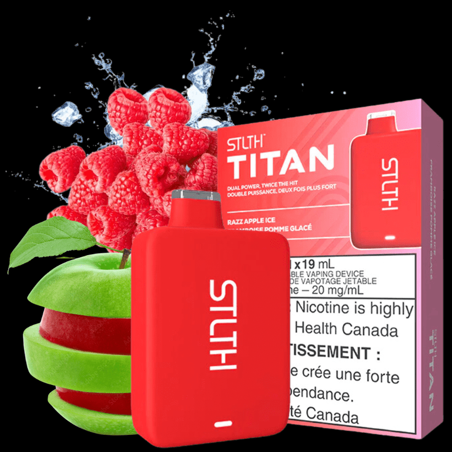 STLTH Titan 10K Disposable Vape-Razz Apple Ice 19ml / 20mg Okotoks Vape SuperStore Okotoks Alberta