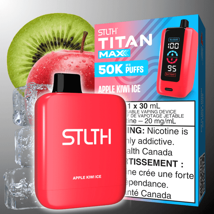 STLTH Titan Max 50k Disposable Vape-Apple Kiwi Ice 50000 Puffs Okotoks Vape SuperStore Okotoks Alberta