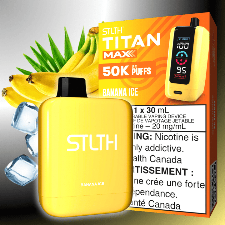 STLTH Titan Max 50k Disposable Vape-Banana Ice 50000 Puffs Okotoks Vape SuperStore Okotoks Alberta