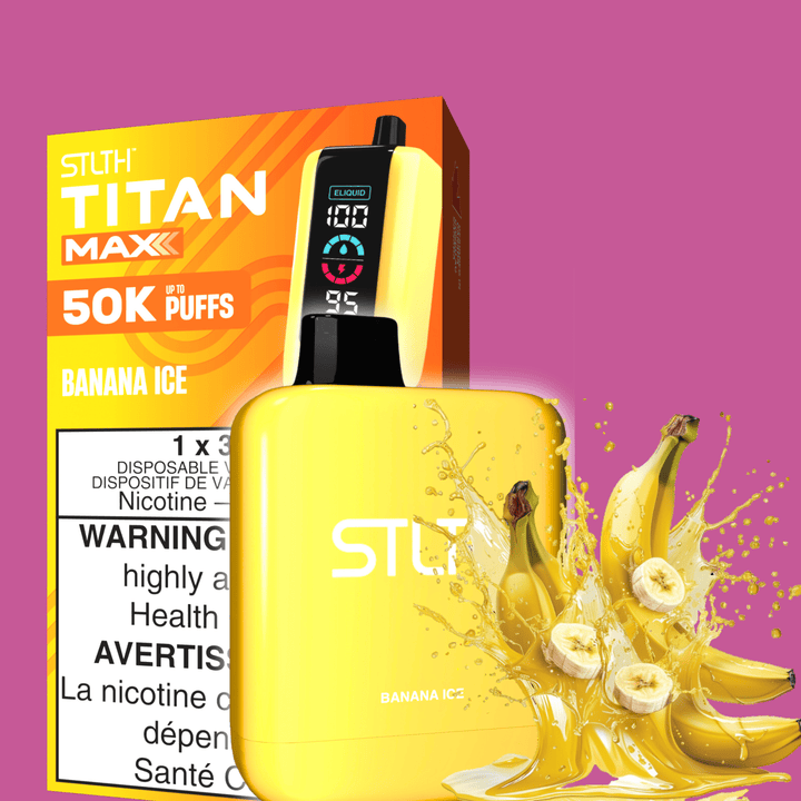 STLTH Titan Max 50k Disposable Vape-Banana Ice 50000 Puffs Okotoks Vape SuperStore Okotoks Alberta