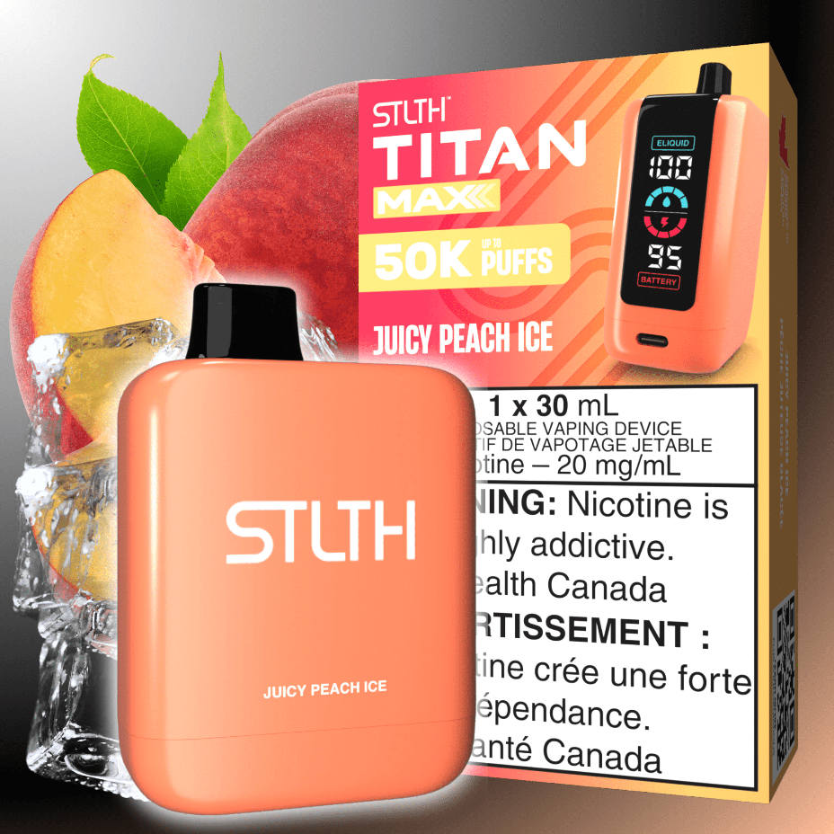 STLTH Titan Max 50k Disposable Vape-Juicy Peach Ice 50000 Puffs Okotoks Vape SuperStore Okotoks Alberta