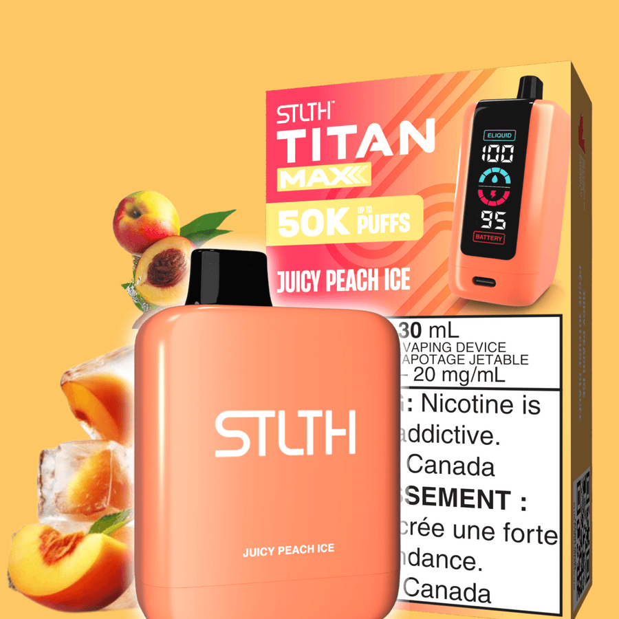 STLTH Titan Max 50k Disposable Vape-Juicy Peach Ice 50000 Puffs Okotoks Vape SuperStore Okotoks Alberta