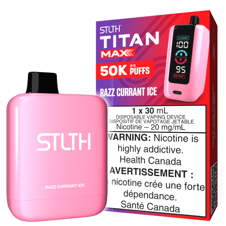 STLTH Titan Max 50k Disposable Vape-Razz Currant Ice 50000 Puffs Okotoks Vape SuperStore Okotoks Alberta