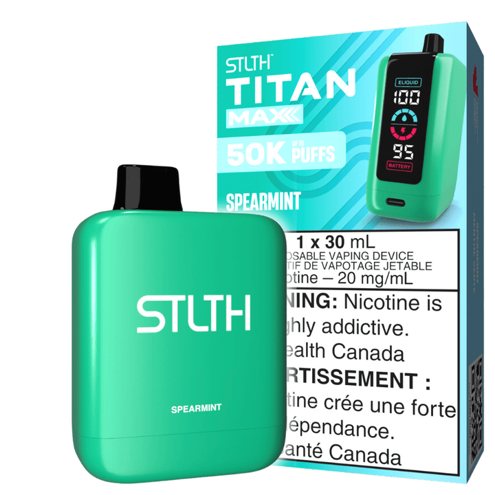 STLTH Titan Max 50k Disposable Vape-Spearmint 50000 Puffs Okotoks Vape SuperStore Okotoks Alberta