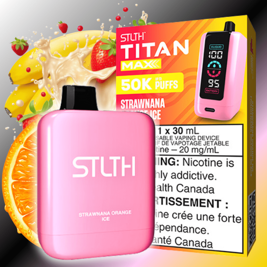 STLTH Titan Max 50k Disposable Vape-Strawnana Orange Ice 50000 Puffs Okotoks Vape SuperStore Okotoks Alberta