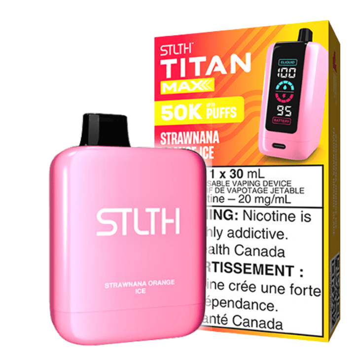 STLTH Titan Max 50k Disposable Vape-Strawnana Orange Ice 50000 Puffs Okotoks Vape SuperStore Okotoks Alberta