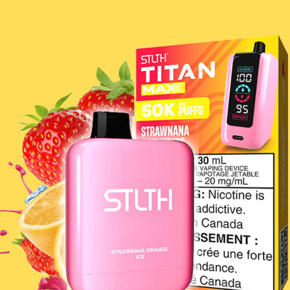 STLTH Titan Max 50k Disposable Vape-Strawnana Orange Ice 50000 Puffs Okotoks Vape SuperStore Okotoks Alberta