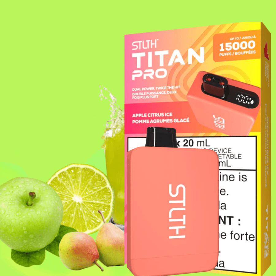 STLTH Titan Pro Disposable Vape-Apple Citrus Ice 20mL / 20mg Okotoks Vape SuperStore Okotoks Alberta