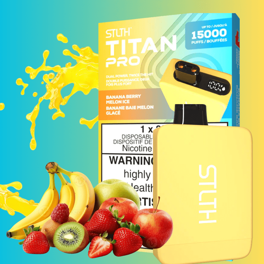 STLTH Titan Pro Disposable Vape-Banana Berry Melon Ice 20mL / 20mg Okotoks Vape SuperStore Okotoks Alberta