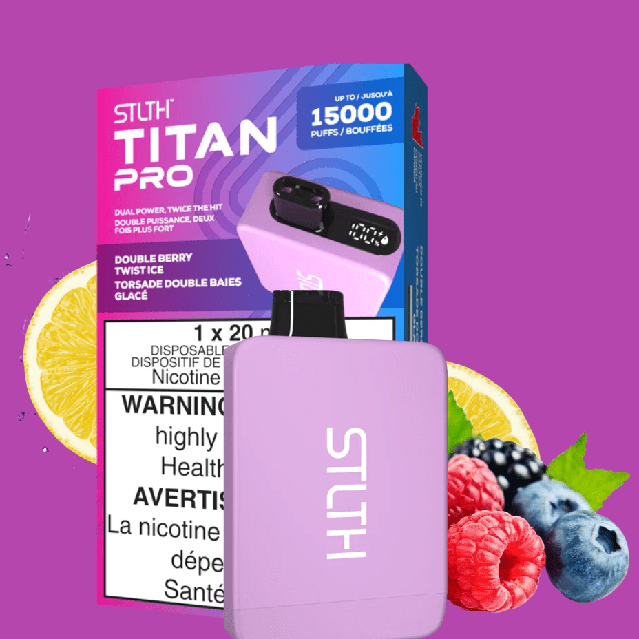 STLTH Titan Pro Disposable Vape-Double Berry Twist Ice 20mL / 20mg Okotoks Vape SuperStore Okotoks Alberta