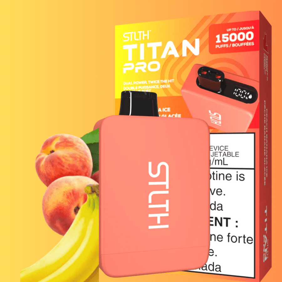 STLTH Titan Pro Disposable Vape-Peach Banana Ice 20mL / 20mg Okotoks Vape SuperStore Okotoks Alberta