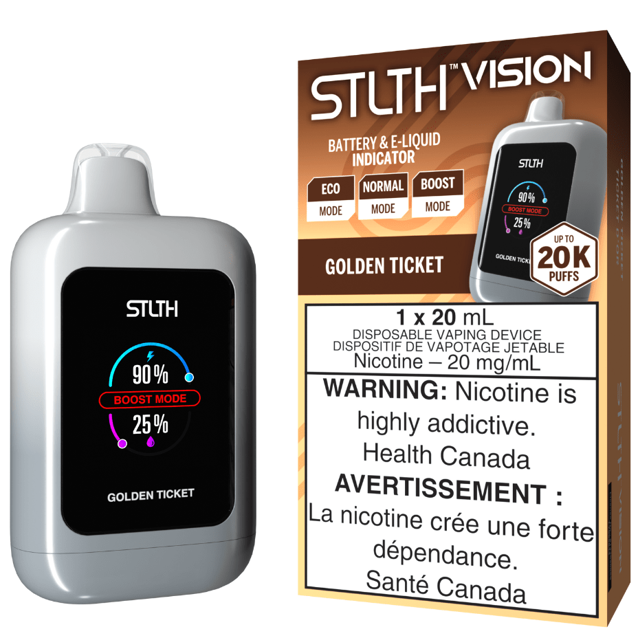 STLTH Vision 20K Disposable Vape - Golden Ticket 20000 Puffs / 20mg Okotoks Vape SuperStore Okotoks Alberta