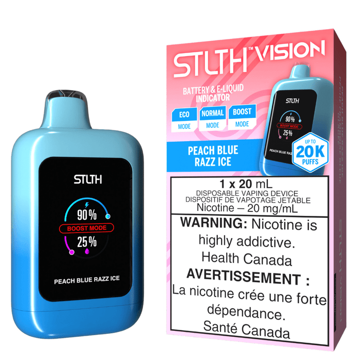 STLTH Vision 20K Disposable Vape - Peach Blue Razz Ice 20000 Puffs / 20mg Okotoks Vape SuperStore Okotoks Alberta