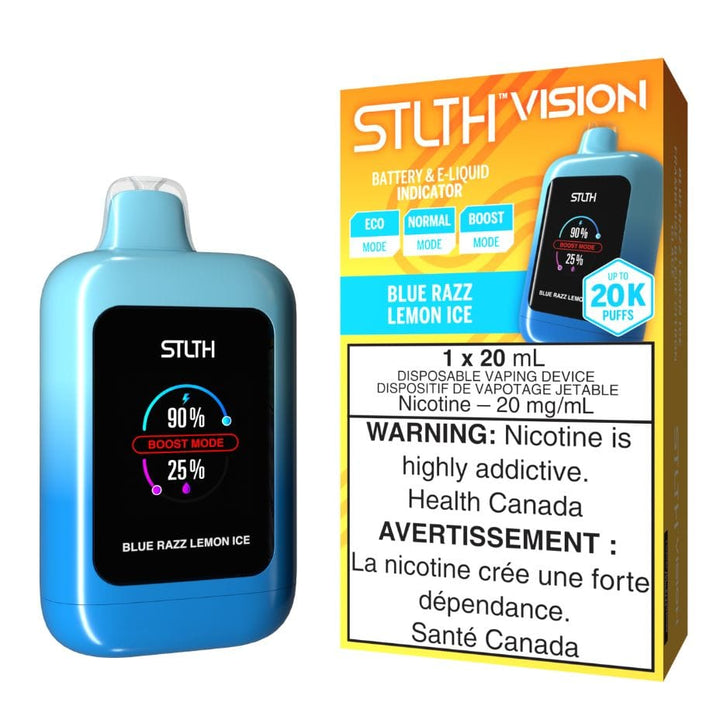 STLTH VISION Disposable Vape - Blue Razz Lemon Ice Okotoks Vape SuperStore Okotoks Alberta