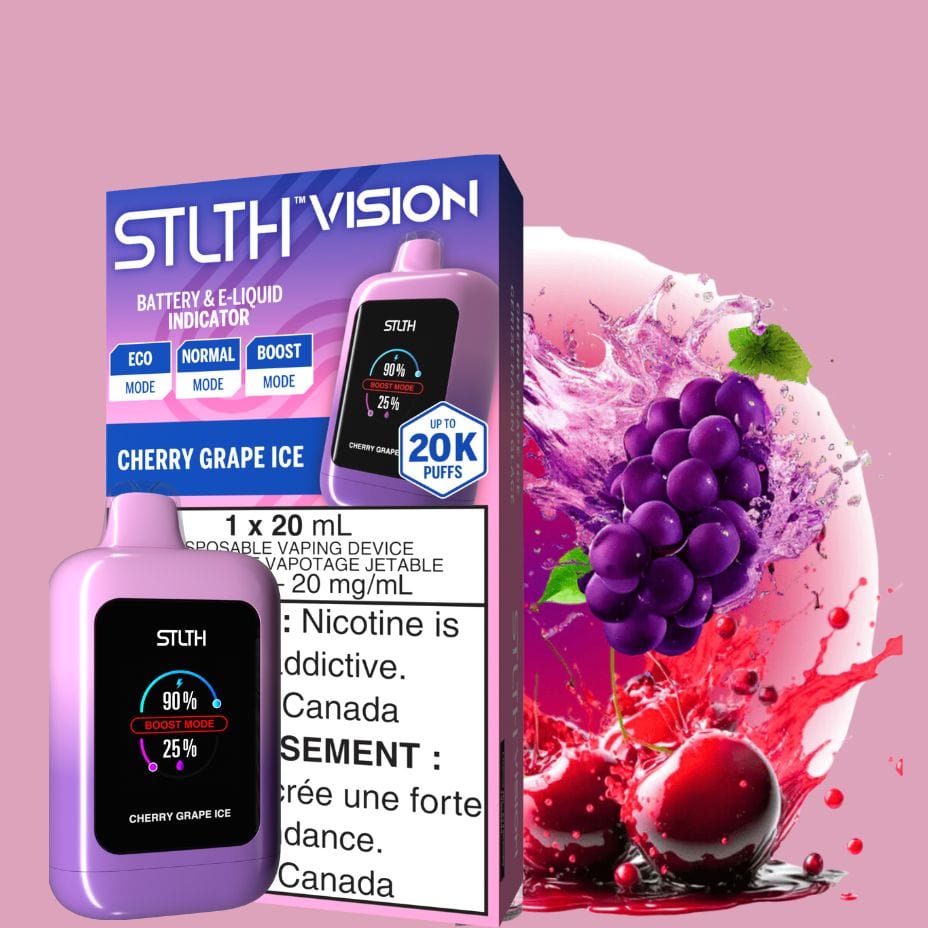 STLTH VISION Disposable Vape - Cherry Grape Ice Okotoks Vape SuperStore Okotoks Alberta