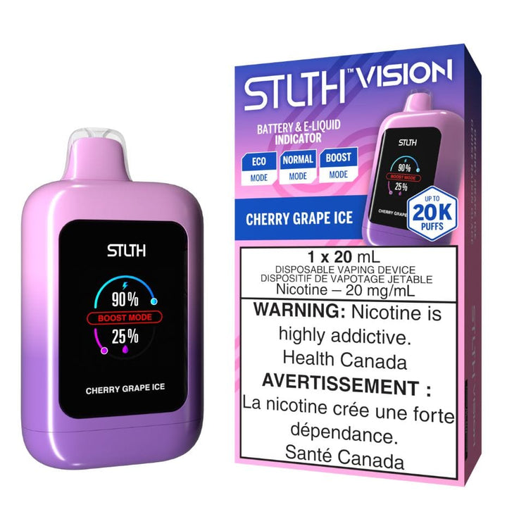 STLTH VISION Disposable Vape - Cherry Grape Ice Okotoks Vape SuperStore Okotoks Alberta