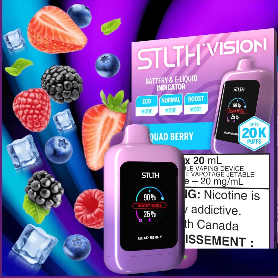 STLTH VISION Disposable Vape - Quad Berry Okotoks Vape SuperStore Okotoks Alberta