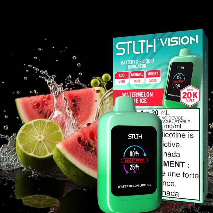 STLTH VISION Disposable Vape - Watermelon Lime Ice Okotoks Vape SuperStore Okotoks Alberta