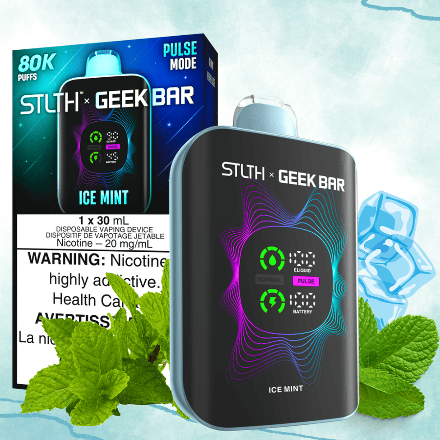 STLTH x Geek Bar 80K Disposable Vape - Ice Mint 80000 Puffs / 20mg Okotoks Vape SuperStore Okotoks Alberta