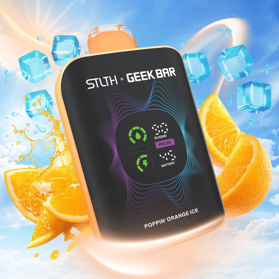 STLTH x Geek Bar 80K Disposable Vape - Poppin' Orange Ice 80000 Puffs / 20mg Okotoks Vape SuperStore Okotoks Alberta