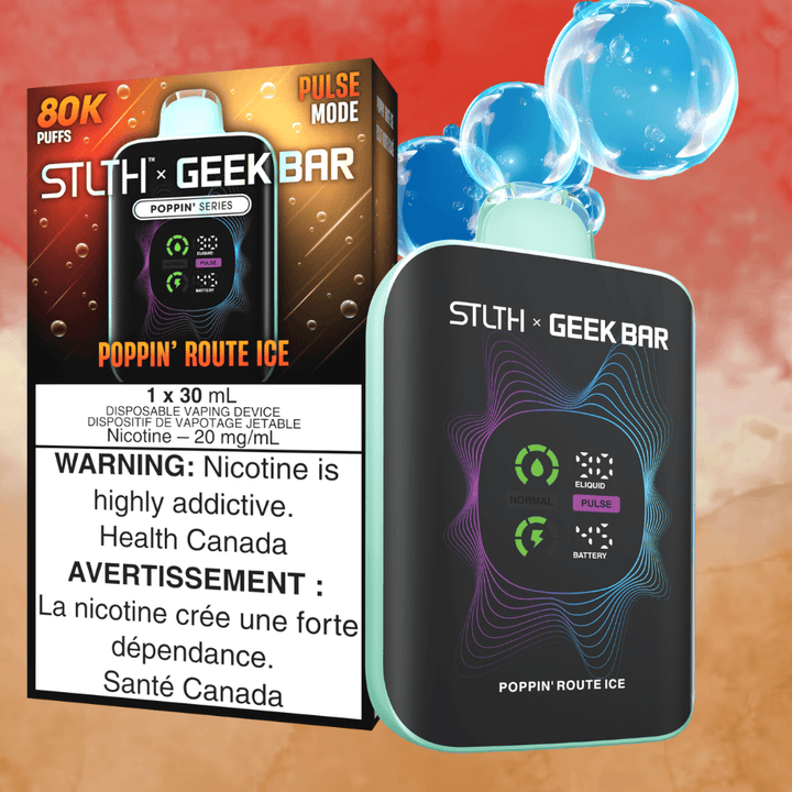 STLTH x Geek Bar 80K Disposable Vape - Poppin' Route Ice 80000 Puffs / 20mg Okotoks Vape SuperStore Okotoks Alberta