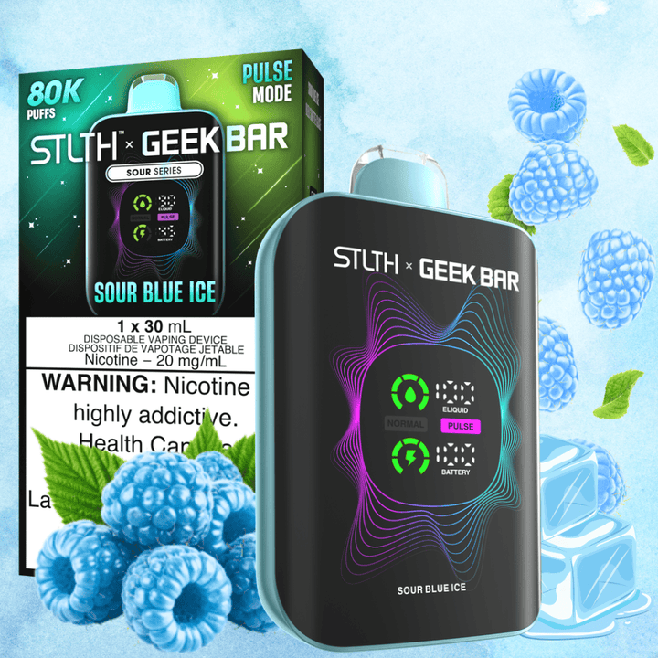 STLTH x Geek Bar 80K Disposable Vape - Sour Blue Ice Okotoks Vape SuperStore Okotoks Alberta
