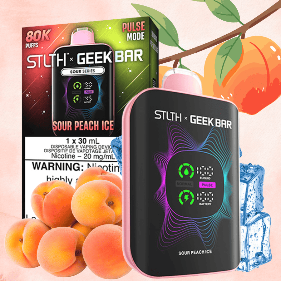 STLTH x Geek Bar 80K Disposable Vape - Sour Peach Ice Okotoks Vape SuperStore Okotoks Alberta