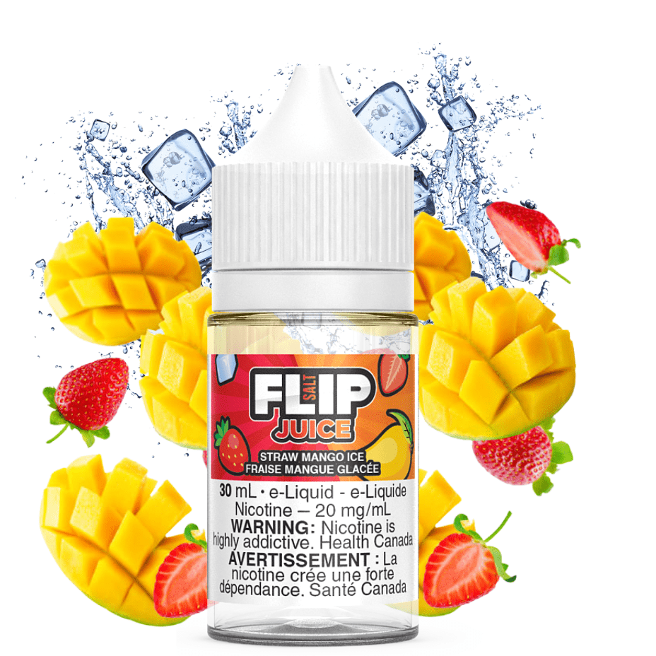 Straw Mango Ice Salt by Flip Juice Okotoks Vape SuperStore Okotoks Alberta