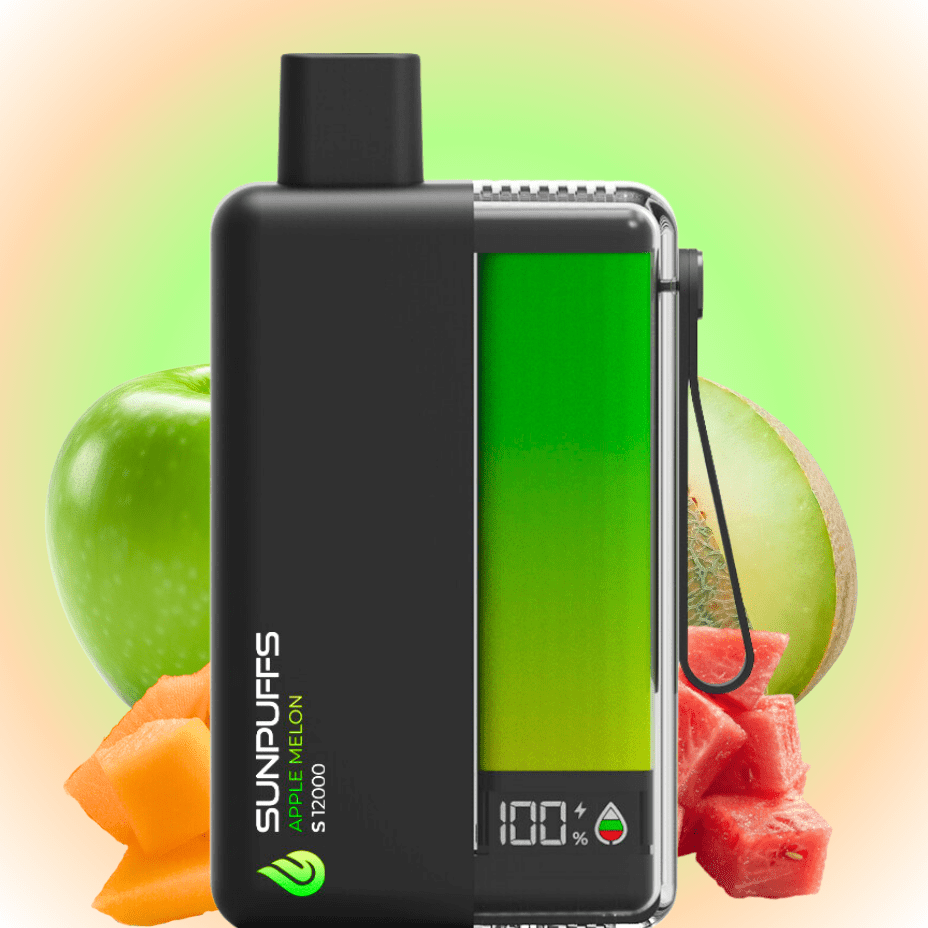 Sunpuffs S12000 Disposable Vape - Apple Melon 20mg / 12000 Puffs Okotoks Vape SuperStore Okotoks Alberta