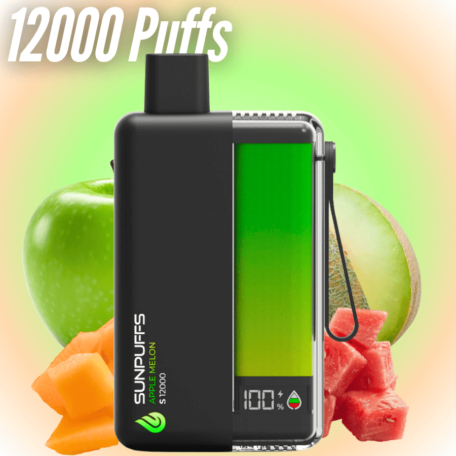 Sunpuffs S12000 Disposable Vape - Apple Melon 20mg / 12000 Puffs Okotoks Vape SuperStore Okotoks Alberta