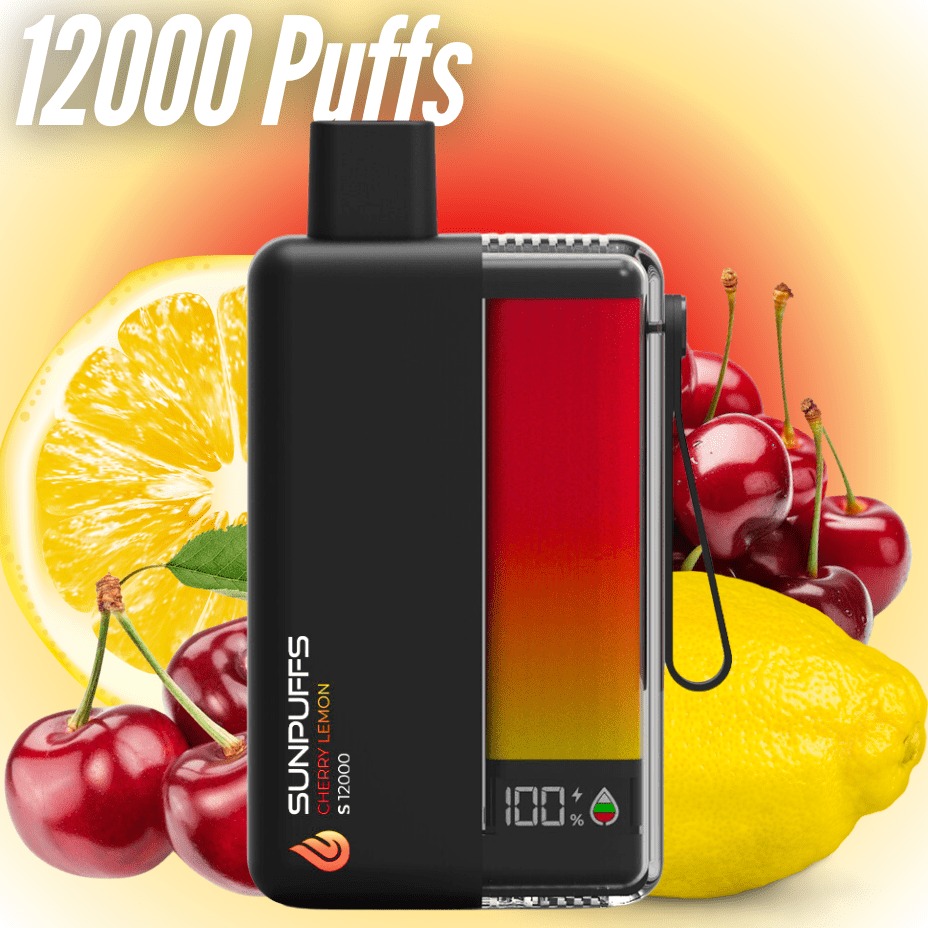 Sunpuffs S12000 Disposable Vape - Cherry Lemon 20mg / 12000 Puffs Okotoks Vape SuperStore Okotoks Alberta