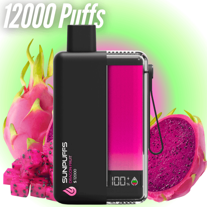 Sunpuffs S12000 Disposable Vape - Dragon Fruit 20mg / 12000 Okotoks Vape SuperStore Okotoks Alberta