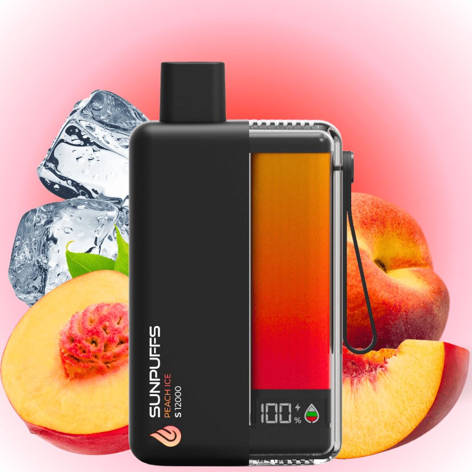 Sunpuffs S12000 Disposable Vape - Peach Ice 20mg / 12000 Okotoks Vape SuperStore Okotoks Alberta