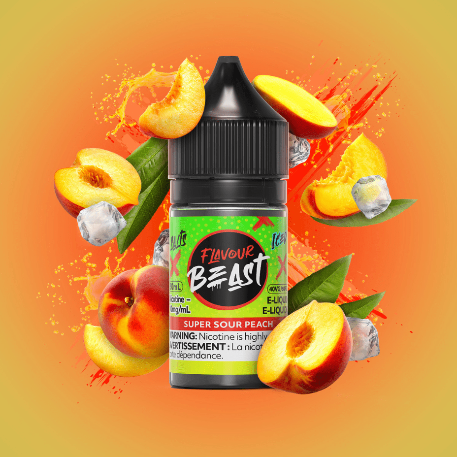 Super Sour Peach Salts by Flavour Beast E-Liquid 30ml / 20mg Okotoks Vape SuperStore Okotoks Alberta