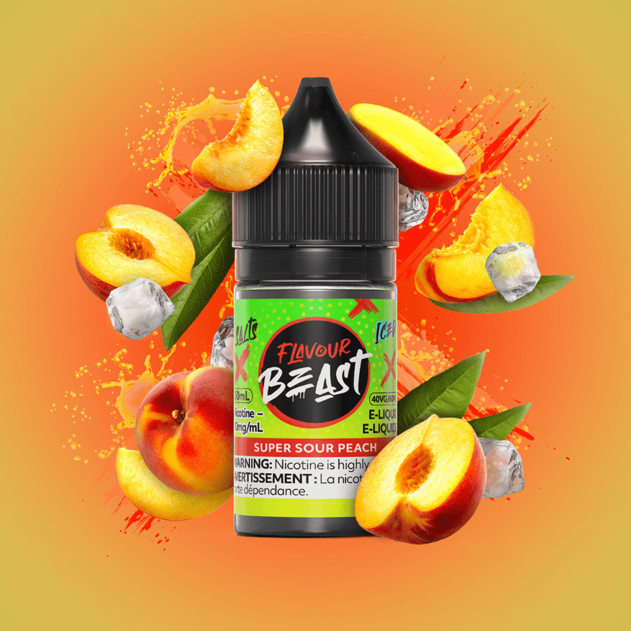 Super Sour Peach Salts by Flavour Beast E-Liquid 30ml / 20mg Okotoks Vape SuperStore Okotoks Alberta