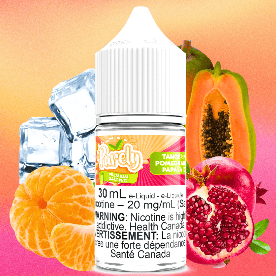 Tangerine Pomegranate Papaya Ice Salt Nic by Purely E-Liquid Okotoks Vape SuperStore Okotoks Alberta