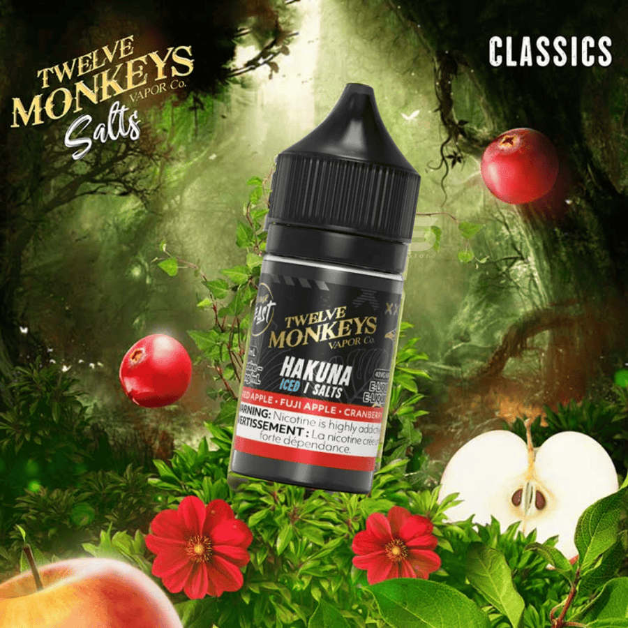 Twelve Monkeys Salt 30ml - Hakuna Ice 20mg / 30ml Bottle Okotoks Vape SuperStore Okotoks Alberta