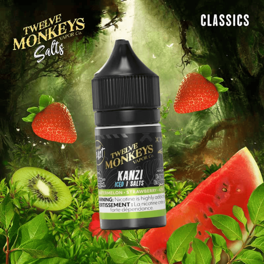 Twelve Monkeys Salt 30ml - Kanzi Ice 20mg / 30ml Bottle Okotoks Vape SuperStore Okotoks Alberta