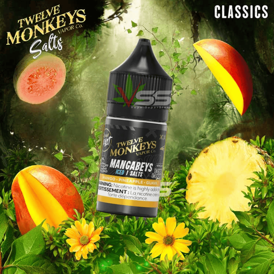 Twelve Monkeys Salt 30ml - Mangabeys Ice 20mg / 30ml Bottle Okotoks Vape SuperStore Okotoks Alberta