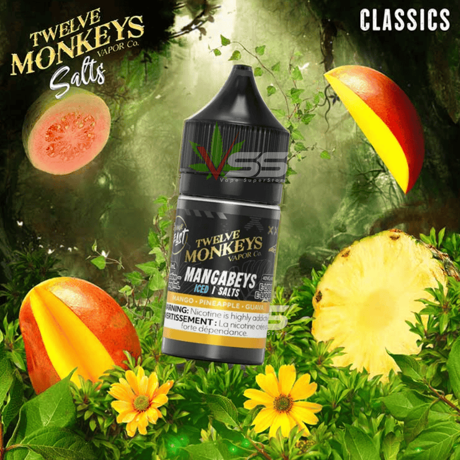 Twelve Monkeys Salt 30ml - Mangabeys Ice 20mg / 30ml Bottle Okotoks Vape SuperStore Okotoks Alberta