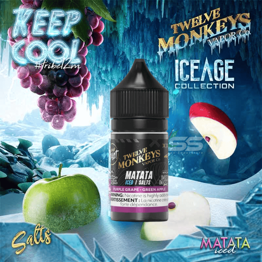 Twelve Monkeys Salt 30ml - Matata Ice 20mg / 30ml Bottle Okotoks Vape SuperStore Okotoks Alberta