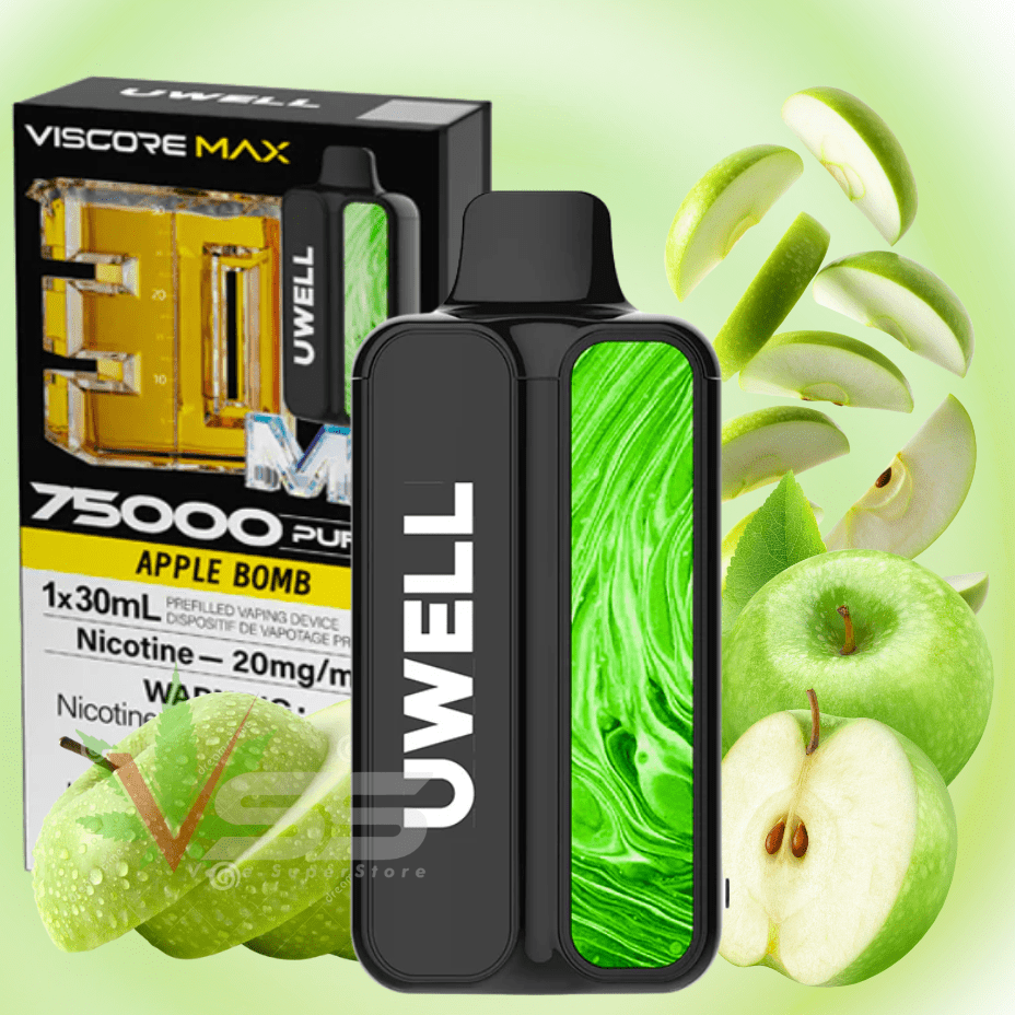 UWELL Viscore Max 75K Disposable Vape - Apple Bomb - Okotoks Vape SuperStore