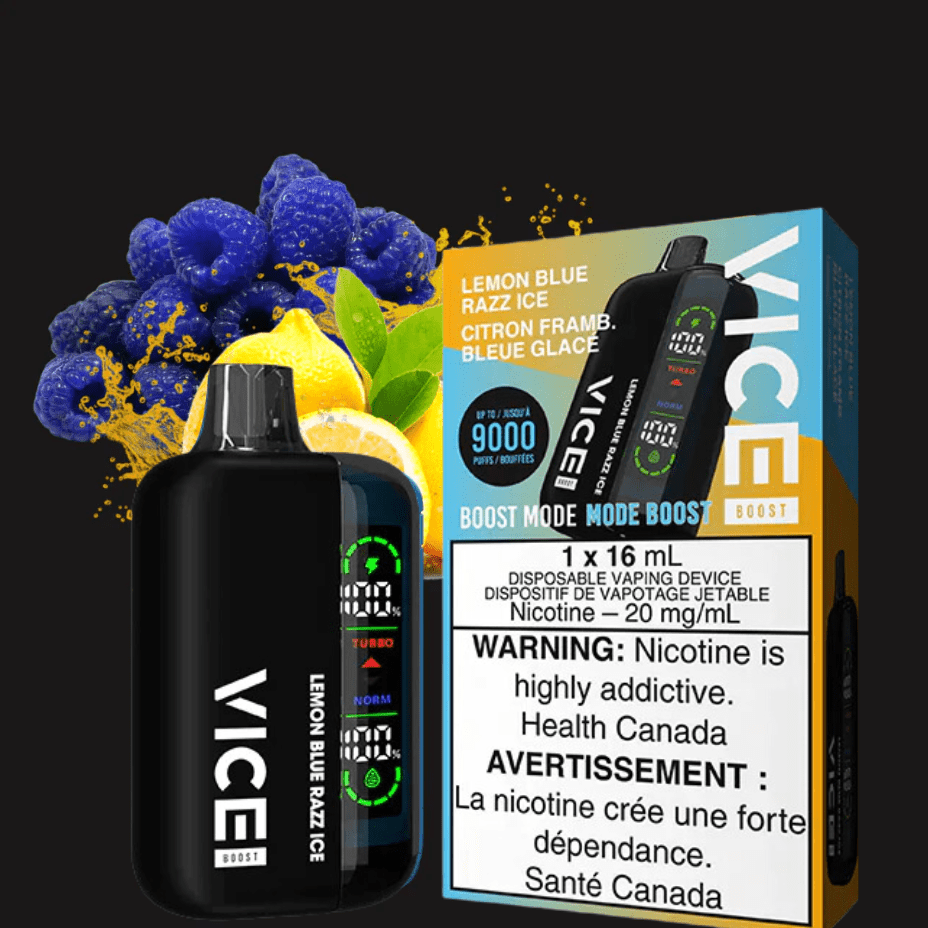 Vice Boost Disposable Vape-Lemon Blue Razz Ice 9000 Puffs / 20mg Okotoks Vape SuperStore Okotoks Alberta