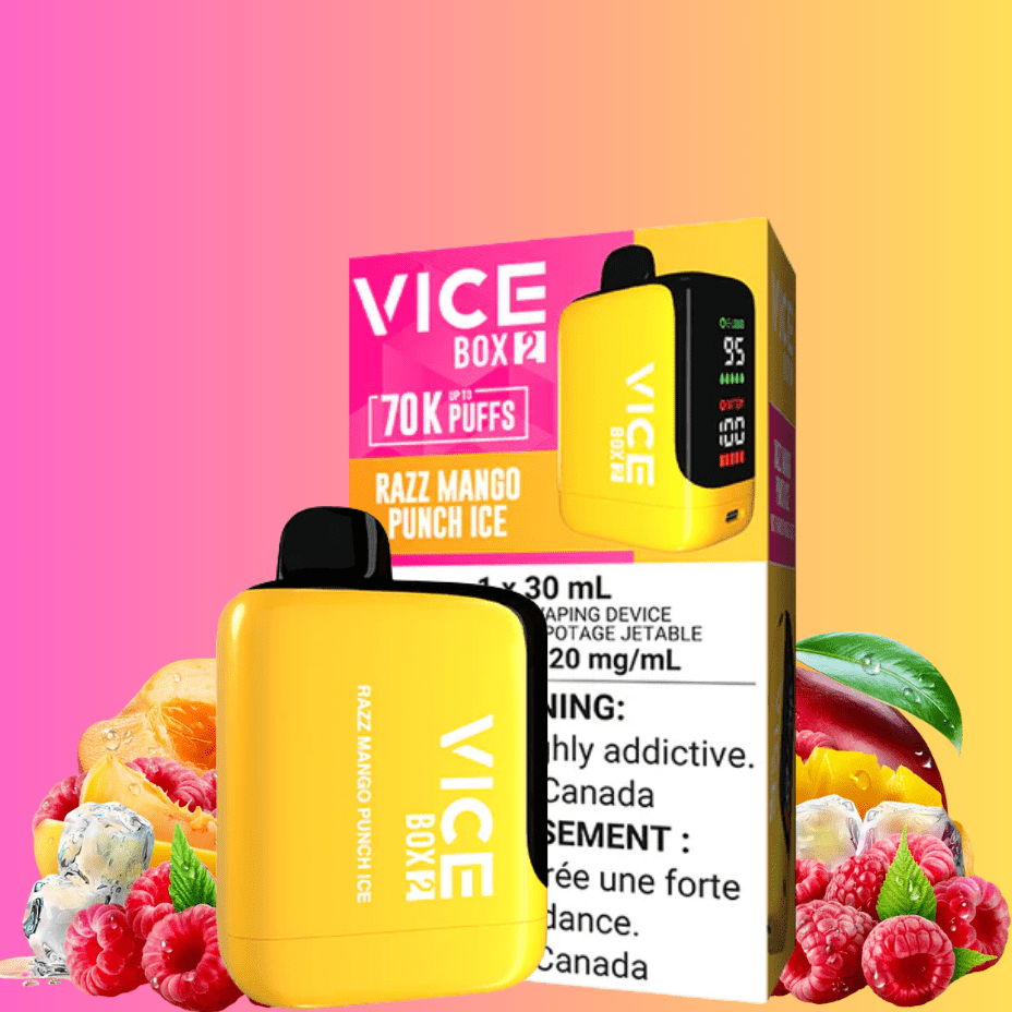 Vice Box 2 Disposable Vape-Razz Mango Punch Ice Okotoks Vape SuperStore Okotoks Alberta