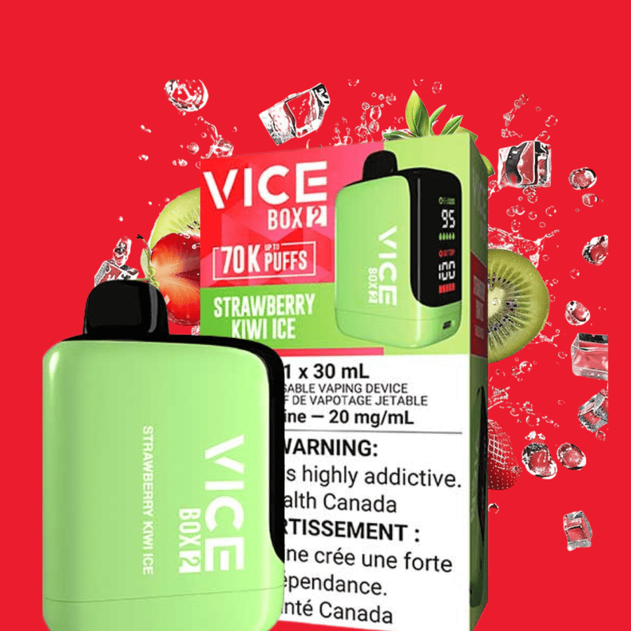 Vice Box 2 Disposable Vape-Strawberry Kiwi Ice Okotoks Vape SuperStore Okotoks Alberta