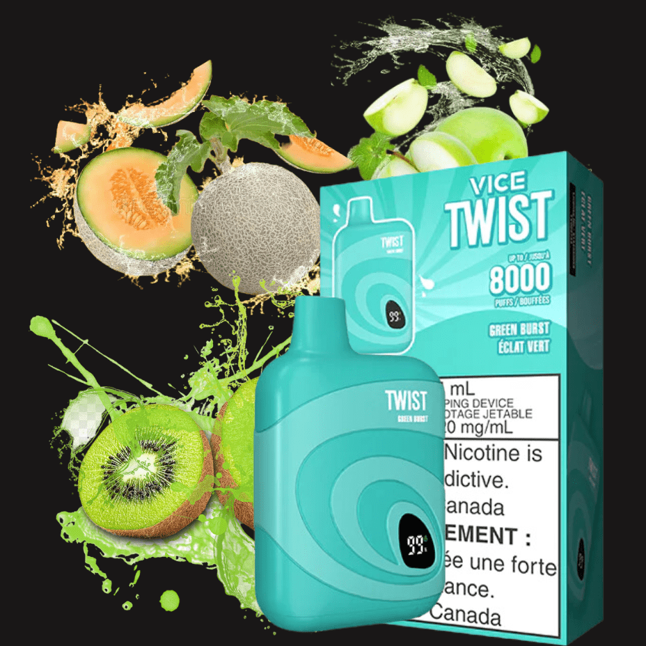 Vice Twist 8000 Disposable Vape-Green Burst 8000 Puffs / 20mg Okotoks Vape SuperStore Okotoks Alberta