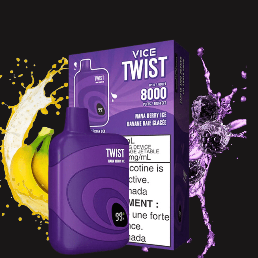 Vice Twist 8000 Disposable Vape-Nana Berry Ice 8000 Puffs / 20mg Okotoks Vape SuperStore Okotoks Alberta