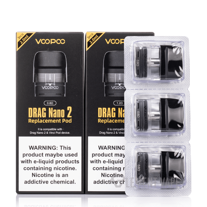 Voopoo Vinci/Drag Nano 2 Replacement Pods 1.2 Ohm Okotoks Vape SuperStore Okotoks Alberta